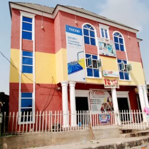 Buildings at various stages of development